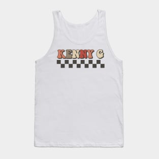 Kenny G Checkered Retro Groovy Style Tank Top